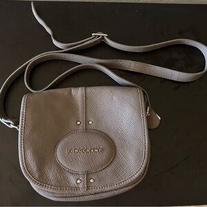 Longchamp Quadri Taupe Crossbody Bag